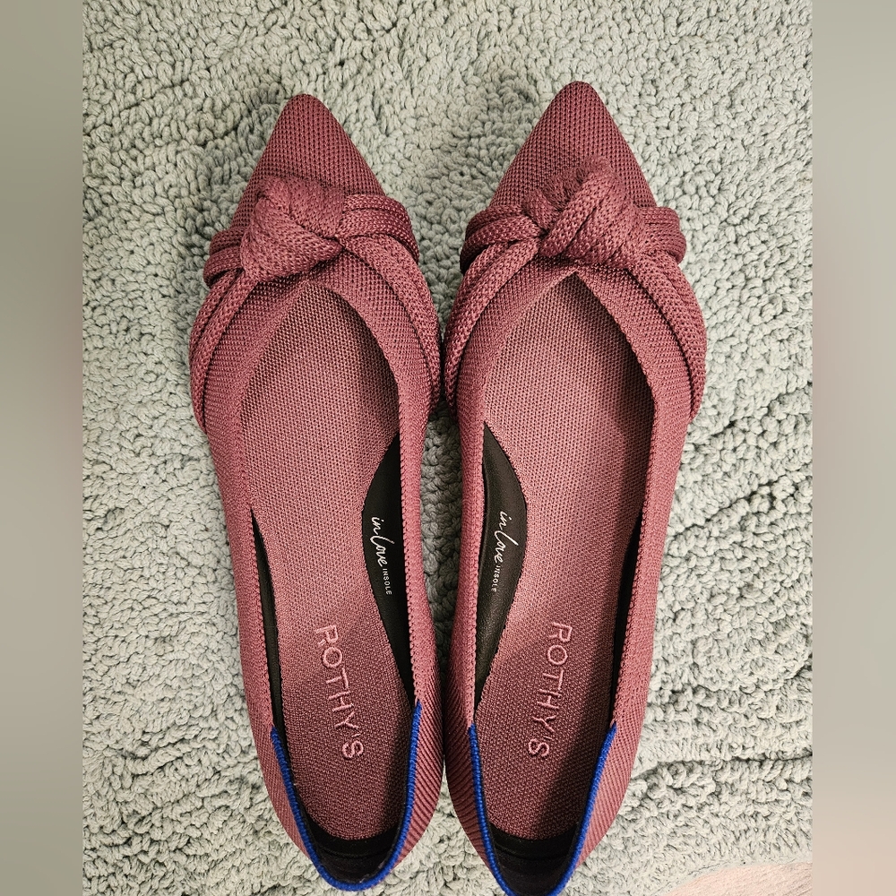 Rothy's Women's Mauve Flats "The Knot" Size 8.5